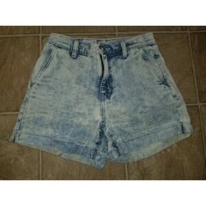 American Eagle sz 0 MOM SHORTS denim frayed AE 3436